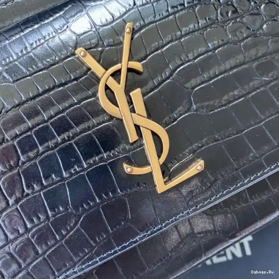 IN SUNSET CROCODILE-EMBOSSED SHINY LEATHER YSL 0417